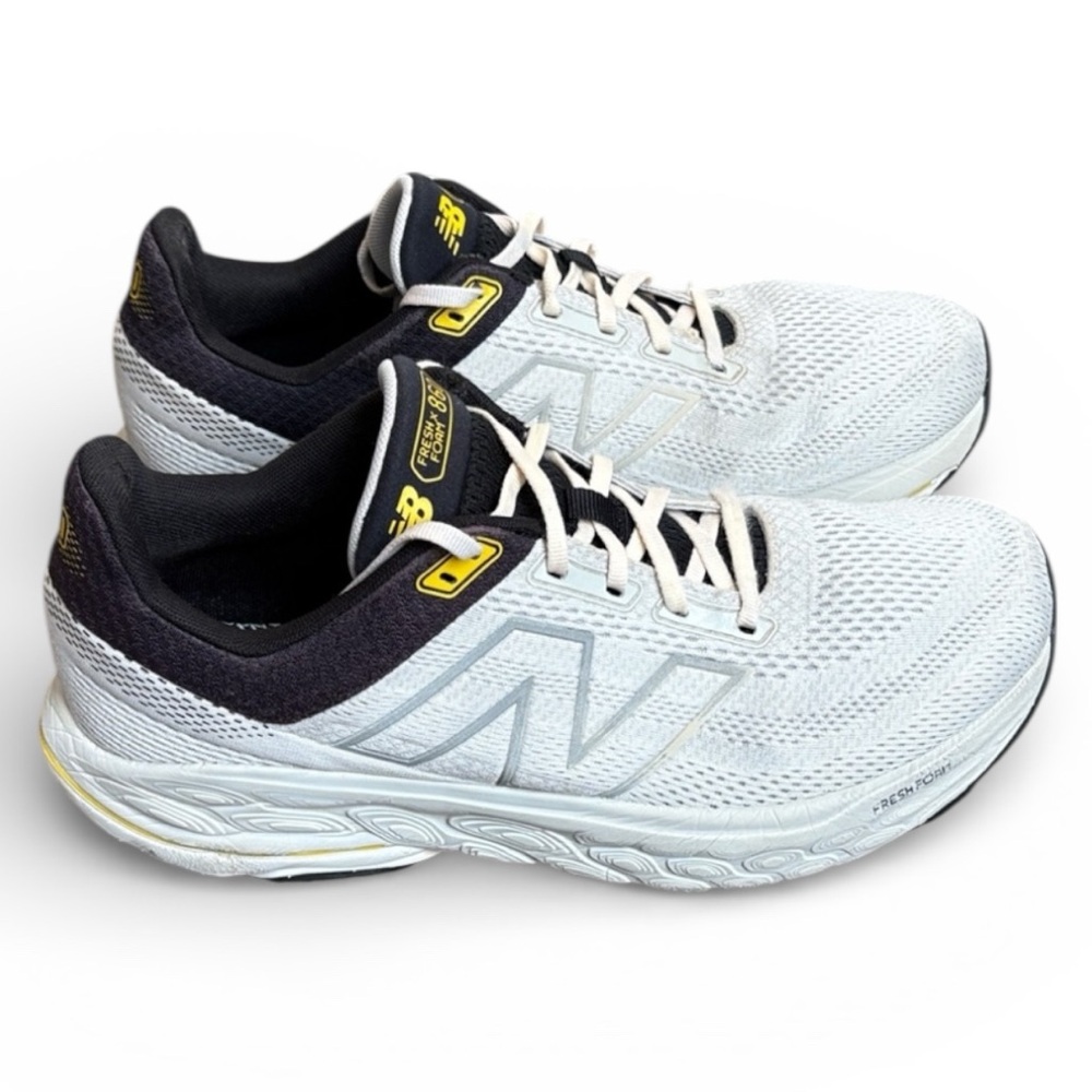 New Balance White and Black Athletic Shoes